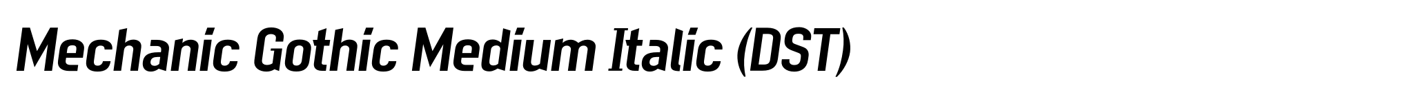Mechanic Gothic Medium Italic (DST) image